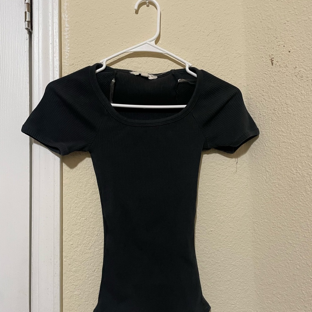 Lucky Brand Black Ribbed Top